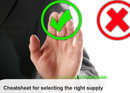 Cheatsheet for selecting the right supply chain agency.