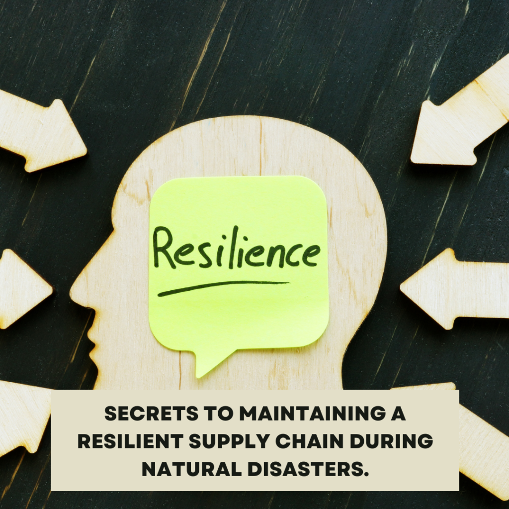 Secrets to maintaining a resilient supply chain during natural disasters.